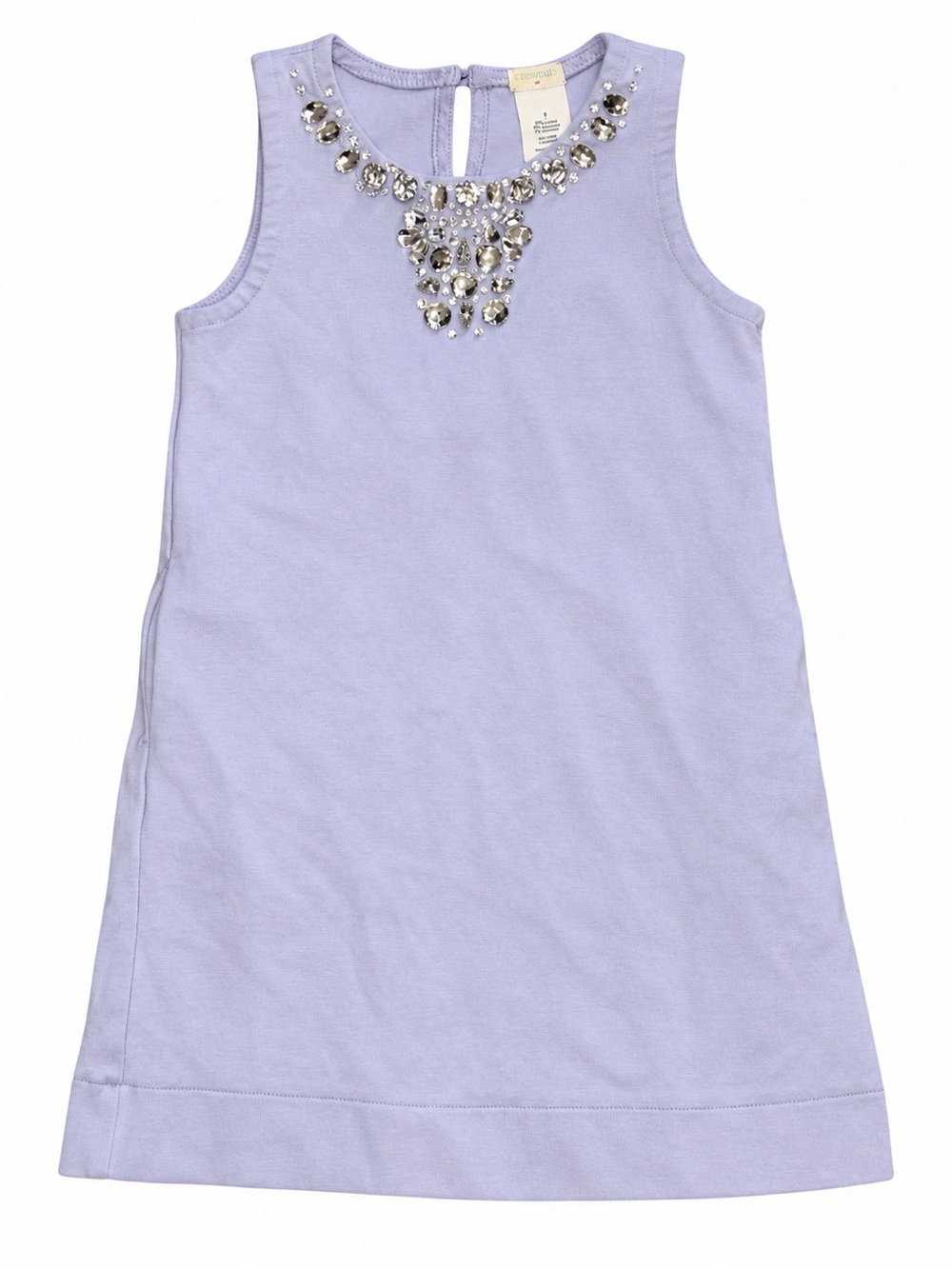 J.Crew Crewcuts Girls Size 5 Lilac Jeweled Rhinestone Shift Dress with Pockets